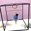 10pcs/lot Women Pendant Bag Accessories Ice Cream Keychains with Tassel Lovely Plush Dolls Key Ring for Car Decorations H0915