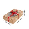 Gift Wrap 6/12/24Pcs Visual Snowflake Bow Boxes Cake Muffin Candy Kraft Paper Packaging Box Reusable European Holiday Decoration Bags