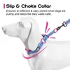 Truelove Soft Slip Dog Collar Reflekterande Justerbar P Chain Training Choke Collar för Small Medium Large S 211022