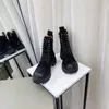 Últimas botas de nieve para mujer Martin Desert Boot flamencos medalla de flecha de amor 100% cuero real tamaño grueso 35-40 zapatos de invierno