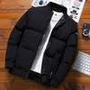 Coreano Moda Autunno Giacca Puffer Uomo Cappotto spesso caldo Stand Collare Bomber Baseball Abbigliamento casual 211126