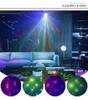 DJ Disco Laser Lighting LED Sound Aktiverad RGB Party Light 64 Mönster Strobe Projektor Stage Lampa för Familj Bröllopsfält