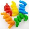 Zabawki sensoryczne Fidget Tube Fun Pull P OP Tubes dla dzieci Stretch Bend Build Connect Zapewnij dotykową i słuchową Odtwarzanie 20cm 13cm Dec658