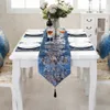 Alojante Northern Europe Table Runner Simples Moderno Moderno Corredor Luxuoso Faux Silk para Casamento Casamento Decoração de Festa de Natal 211117