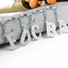 Kristal Elmas İngilizce Mektup Anahtarlık Metal Anahtarlıklar Bagaj Dekorasyon Kolye Anahtarlık Moda A-Z Anahtarlık
