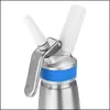 Ustensiles de cuisine Outils de cuisine Cuisine, bar à manger Maison Jardin Pistolet en aluminium 500 ml Chargeurs de mousse fraîche Mousse fouettée Dessert Crème Distribution