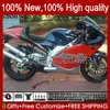 Fairings + غطاء خزان ل Aprilia RSV250RR RS-250 RSV250 RS RSV 250 Blue Red RSV-250 98-03 23NO.10 RS250 RR 1998 1999 2000 2001 2002 2003 RS250R 98 99 00 01 03 03 Bodys Kit