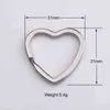 20 Teile/los 31*31mm Herz Ringe Spiegel Polnischen Edelstahl ring Für DIY Herstellung Schlüssel Kette Damen Herren mode Schmuck