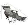 Liggande vikande lägerstol med fotstöd Portabel tupplur för utomhusstrand sol camping fiske lounge möbler