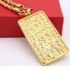 Big Lion Pattern Pendant Rope Chain Halsband 18K Yellow Gold Filled Solid Mens smycken Hip Hop Style6204838