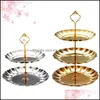 Holders Racks Storage Housekee Organization & Garden2/3 Layers Fruit Plates Stand Pastry Tray Candy Dishes Cake Desserts Stainless Steel Par