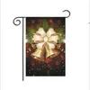 Natale appeso bandiera lino Babbo Natale porta banner Buon Natale ornamento esterno Decorazioni natalizie per la casa regalo di Natale JJE10204