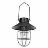 Black/Bronze Retro Solar Powered Lantern Outdoor Hanging Light Vintage Lamp With Warm - Bronze+Small Size