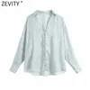 Zevity Femmes Mode Floral Imprimer Blouse Lâche Femme Col En V Doux Satin Kimono Chemise Casual Rétro Été Blusas Tops LS9397 210603