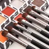 7-teiliges Lidschatten-Make-up-Pinsel-Set für Augenbrauen, Pferdehaar, Holzgriff, kosmetische Schönheitswerkzeuge