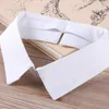 Classic Black/white Collar Shirt Fake Tie Vintage Detachable False Lapel Blouse Top Women/men Clothes