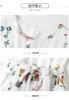 Summer Women Elegant Sweet FLower Printed White Chiffon O Neck Long Sleeve A Line Slim Beach Maxi Dress With scarf 210514