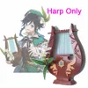 Genshin Impact Cosplay Venti Kostuum Halloween Anime Game Pruik Schoenen Harp Prop Outfit Y0913