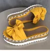 Summer Platform Sandals 2021 New Women Bow Slippers Indoor Outdoor Flip-flops Thick Bottom Female Casual Beach Slides Shoes Y0721