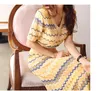 Top in maglia da donna estivi alla moda + maglione a righe bohémien in due pezzi e set di gonne lunghe 210520