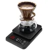 Precyzyjne elektroniczne skala kuchni 5 kg / 0,1g 10 kg / 1g LCD cyfrowa skala kawy z timerami wagi wagi 210927
