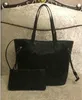 2pcs / set Top qualité femmes PU sacs à bandoulière en cuir gaufrage sac à main dames haute dame embrayage sac à main rétro mode sac fourre-tout coton f