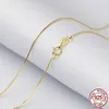 100% 925 Sterling Silver 1mm Snake Chain Necklace For Women Gold Fine Jewlery Men 40cm 45cm 50cm 55cm 60cm 70cm Chains3171