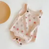 Baby baby jongens meisjes gebreide beugels rompertjes kleding lente herfst kinderen jongen meisje mouwloze kleding 210429