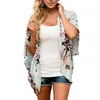 Kimono cardigan blouse skjorta lösa chiffong långa toppar sommar casual damer toppar kvinnliga kvinnor kort ärm blusas 2021 dam skjorta x0628