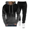 Heren set hoodie sets mannen trainingspak sportkleding hoodies + sweatpant 2 stuks herfst winter mannelijke warme kleding trui sweatshirts 211222