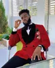 Glitter Red paljetter Mens Suits Groom Wear Wedding Blazer Tuxedos Formell Business Prom Pants Coat Jacket 3 Pieces267D