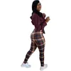 Trendy Chic Frauen Zweiteilige Streetwear Anzüge Langarm V-ausschnitt Sweatshirt und Fitness Hosen Set Großhandel Drop 210525