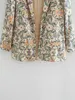 여성용 인쇄 캐주얼 블레이저 가을 패션 긴 소매 빈티지 숙녀 재킷 작은 슈트 All-Match Coat 210527