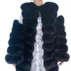 本物の毛皮の本物の毛皮のコート女性の自然な本物の毛皮のジャケットベスト冬の上着女性服211110