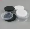 12 sztuk 50g Przenośne Plastikowe Plastikowe Puste Luźne Pudełko Pudełko Makijaż Jar Container Travel Puff Sifter Kosmetyczne Casehigh Quality