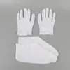 Algodão hidratante meias capa de pé luvas de mão protetora com elástico