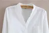 Moda escritório branco blusa mulheres camisas de manga longa blusa de algodão camisa de alta qualidade mulheres blusas casuais senhoras tops 1715 210528