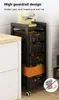 Haki Szyny Owoce Warzywo Półka Do przechowywania Wyciągnij Organizator Ruchome Rack Kitchen Rack Wózek wielowarstwowy oszczędności przestrzeni wielofunkcyjne