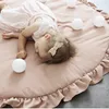 Cotton Childrens Mat Toys Baby Spela matta på golvet flickor CrawlingMats Nursery Children's Room PlayMat Drop Center 210402