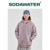 SODAWATER Harajuku Fleece Hoodies Unisex Streetwear Fashion Blank Oversized Men Solid Color Pullovers 169W 210813