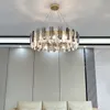 Postmodern light luxury high-end crystal LED chandelier atmosphere living room dining bedroom lamp simple 2021 lamps