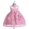 Floral Toddler Baby Girl Princess Dress Infant Wedding Dresses Kid Bow Tutu Party Vestidos For 1 Years Newborn Birthday Clothing G1129