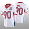 Maillot Pittsburgh''Steelers''Homme 97 Cameron Heyward 90 T.J.Watt''NFL''maillot de jeu blanc personnalisé pour femmes, AFC Pro Bowl