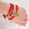 Böses türkisches Auge, glückliche Hand, geflochten, roter Faden, Schnur-Armband für Damen und Herren, Charm, Glücksseil, verstellbar, Freundschaftsschmuck, Geschenke