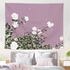 Söt blommor Tapestry Room Decor Kawaii Girl Dorm Wall Hängande Tapiz Moon Night Koreansk Decoration Nature Tenture Väggmålning