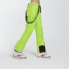 Pantalon de Ski Gsou neige femmes hiver imperméable thermique Ski snowboard pleine longueur couleur unie avec ceinture pantalon