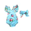 ロンパース2021素敵な花の幼児の赤ちゃん女の子夏のジャンプスーツロンパースの1つの衣装スーツの子供服