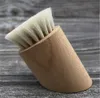 Cheveux de chèvre naturels en gros brosse de nettoyage du visage en bois manche en bois nettoyant pour le visage points noirs nez Scubber brosses pour bébé