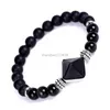 Yoga Chakra Pedra Natural Pirâmide Pulseira Ametista Tiger Olho Rosa Quartz Bead Strand Braceletes Mulheres Homens Moda Jóias Will e Sandy