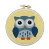 Sewing Notions & Tools 1 Set Cartoon Animal Punch Needle Embroidery Kits Pen Soft Yarn For Beginner Cross Stitch Kit
